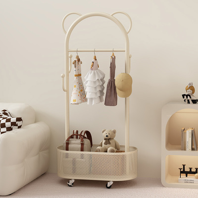 奶油风儿童衣架晚上放衣服神器