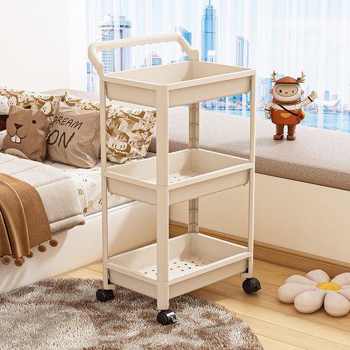 可移动书架小推车落地置物收纳架多层杂物简易桌面旁阅读收纳书柜