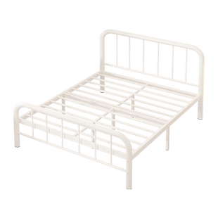 折叠床单人床1米2家用简易铁艺床板双人出租房陪护成人硬板行军床