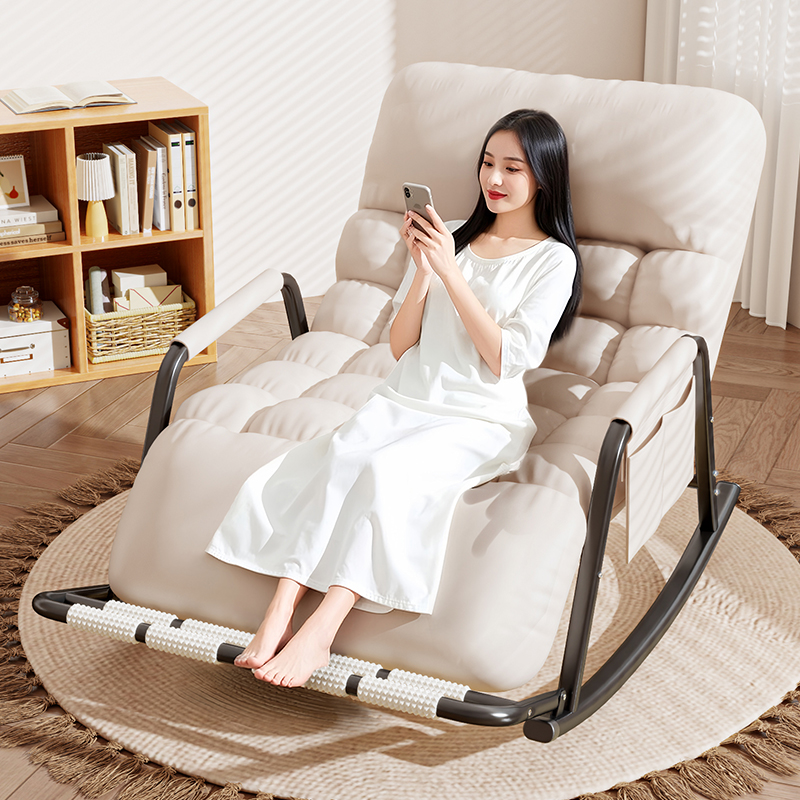 自带按摩脚踏双人加大摇椅