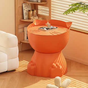 沙发边几边柜客厅创意角几迷你轻奢高级边桌北欧艺术可爱小猫台子