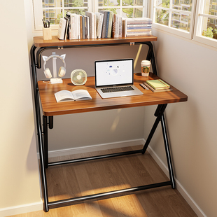 可折叠书桌免安装电脑桌学生家用写字桌卧室床边小桌子简易办公桌