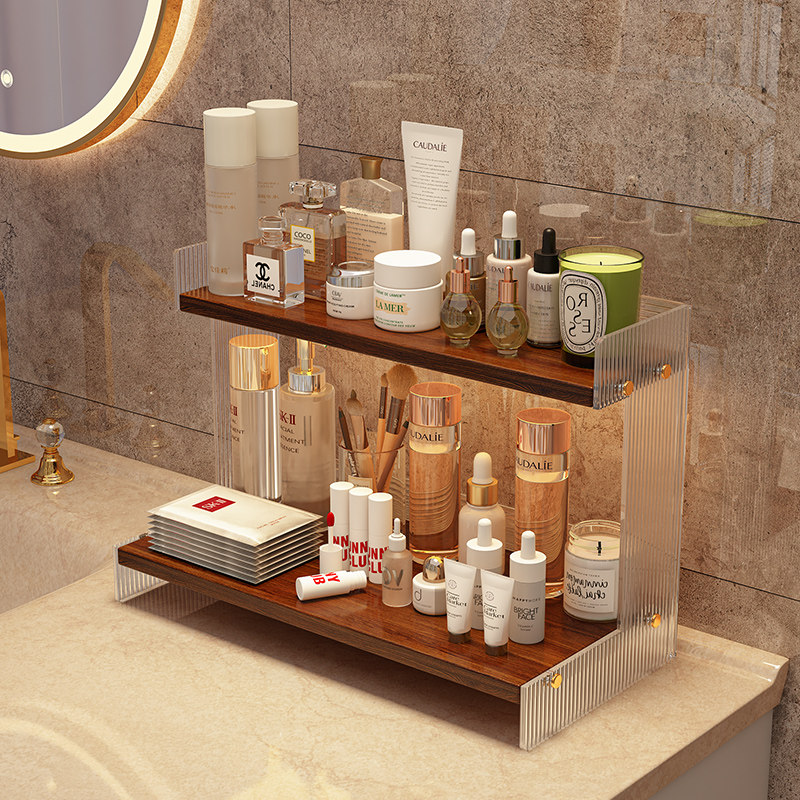 轻奢化妆品收纳盒亚克力梳妆台桌面口红护肤品卫生间浴室置物架子,收纳整理,化妆品收纳架,淘宝优惠券,粉丝福利购,淘宝优惠卷