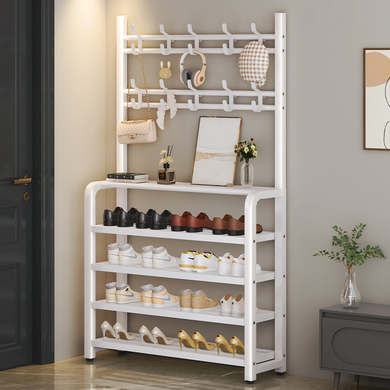 新款鞋帽架家用门口多层一体式金属出租房用鞋子收纳衣架鞋柜爆款,收纳整理,鞋子收纳架,淘宝优惠券,粉丝福利购,淘宝优惠卷