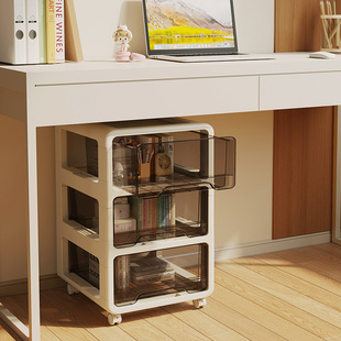 桌底下抽屉式收纳箱学生文具夹缝置物架子家用衣服玩具书本整理箱