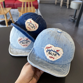 儿童帽子春秋韩系薄款 牛仔软檐鸭舌帽男童女童遮阳宝宝棒球帽春潮