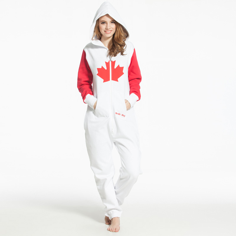 Nordic Way Canada national flag Maple leaves one-piece garment Jumpsuits Europe and America Canadian flagin the Women's clothing/Boutique , Sweater/Fleece  category - from Buy2taobao.com to provide professional Taobao agent buy service