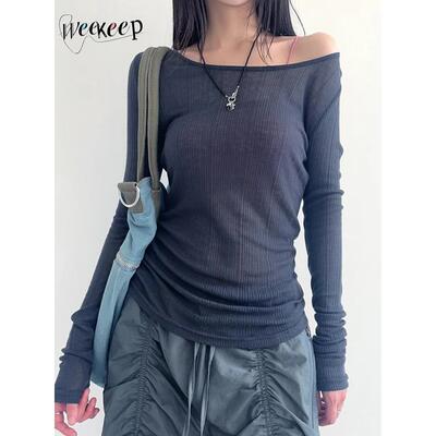 Harajuku Bandage Backless Crop Top Women Slash Casual TShirt