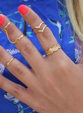 6pcs set finger ring Fashion women Accessory joint rings