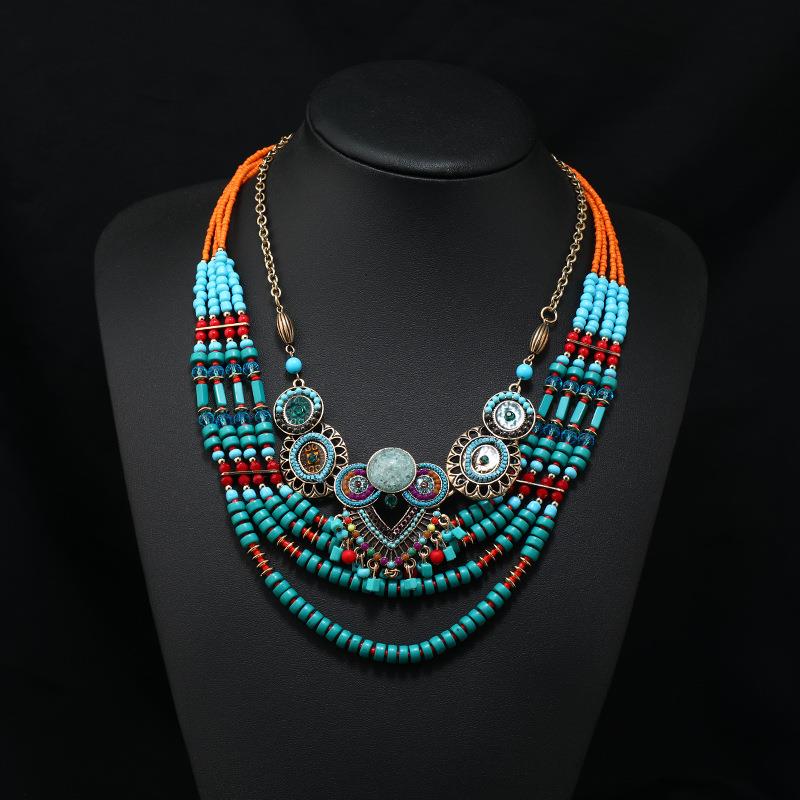 African necklace个性波西米亚手工定制非洲风情复古饰品项链女