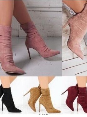 40-43 cotton boots Pointed shoes high heels woman wear高跟靴