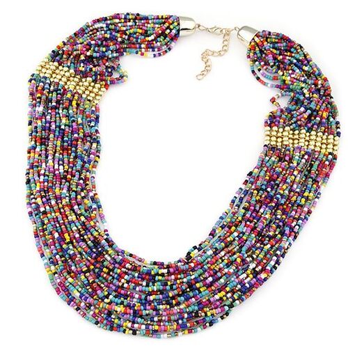 Bohemian multilayer beads necklace women jewelry necklaces
