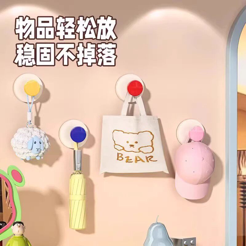 【下单立减50】多巴胺吸盘挂钩免打孔强力承重门后挂衣钩门把粘钩
