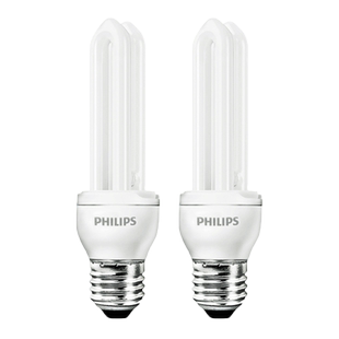 飞利浦节能灯泡螺旋e27e14螺口led家用台灯U型三基色超亮日光灯管