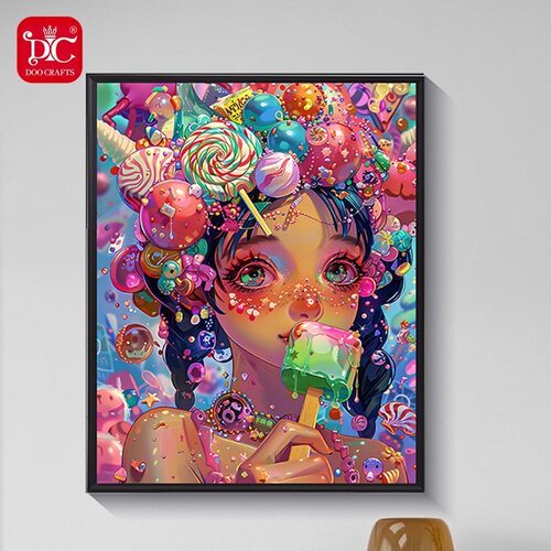 DC蒂彩彩色动漫少女满钻钻石绣