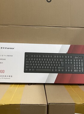 双飞燕（A4TECH）WK-100 104键 有线键盘 薄膜键盘办公键盘