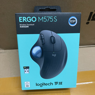 Logitech罗技M575s无线轨迹球鼠标 蓝牙优联双模专业绘图人体工学