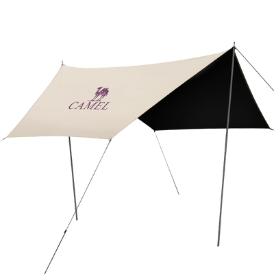 骆驼涂银天幕帐篷户外防风黑胶