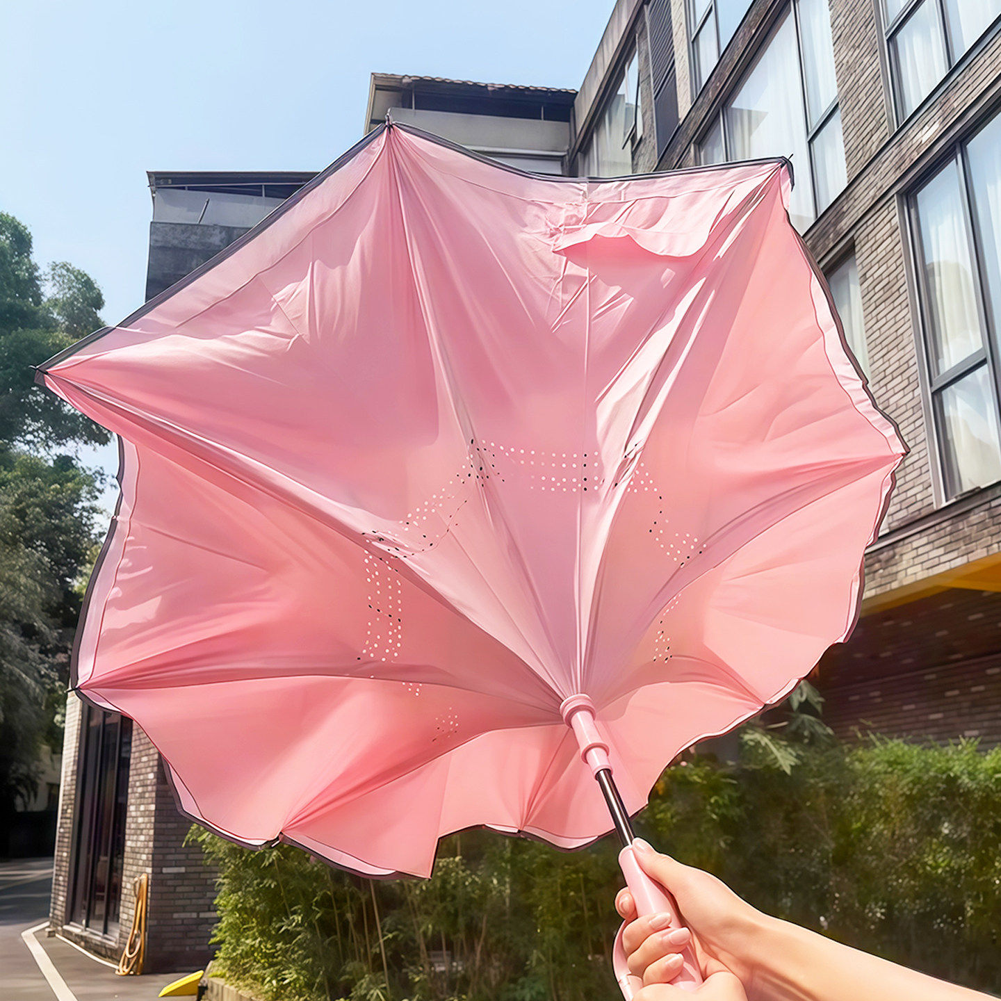 全自动反向伞长柄晴雨两用抗UV大号加固防风雨伞创意手持伞