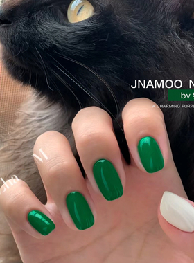高街街头风! 潮色【bv绿】绿色甲油胶ins高级单色美甲胶 暗夜精灵