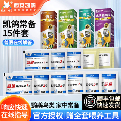 凯鸽鹦鹉鸟鹦鹉电解质益生菌肝精