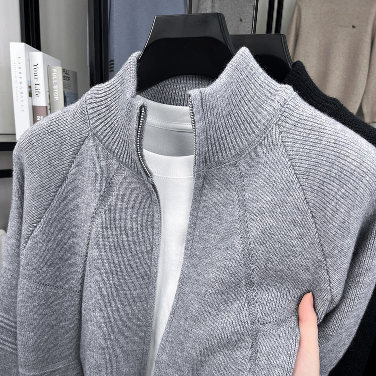 立领常规款商务风套头青春活力针织衫/毛衣