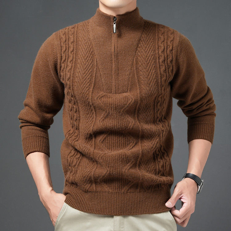 普通毛线圆领宽松青春活力风套头针织衫/毛衣