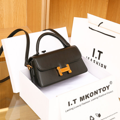 百搭轻奢小方包LK纯色斜挎包