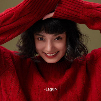 大麻花100%羊毛圆领针织套头毛衣