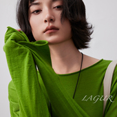 大地色系百搭长袖 薄款 圆领显瘦罩衫 透感防晒 2025新款 女夏上衣T恤