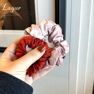 发货 式 福利收藏款 100%桑蚕丝香云纱大肠真丝发圈头绳皮筋随机款