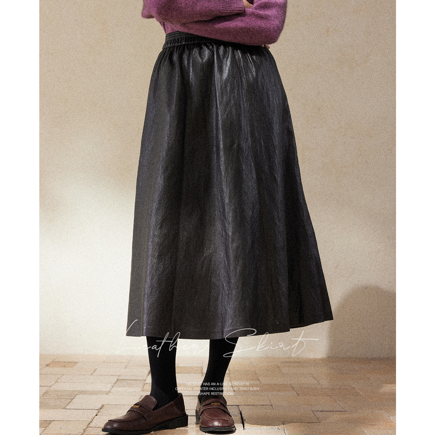 中长款A字伞裙半身群女2025新款