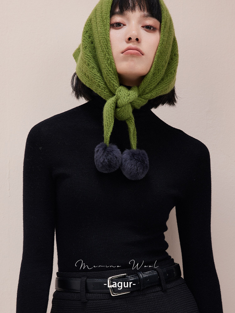 thumbnail for Japanese Shima Seiki seamless integrated German Yangtze yarn wool turtleneck undershirt with a high-quality sweater women's autumn and winter