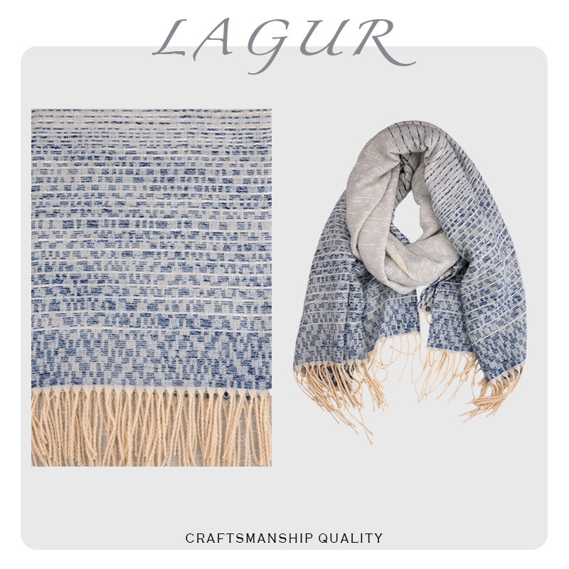 粗花呢香风编织加厚双面围巾冬季