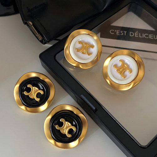 XMR金属小香风凯旋门耳环