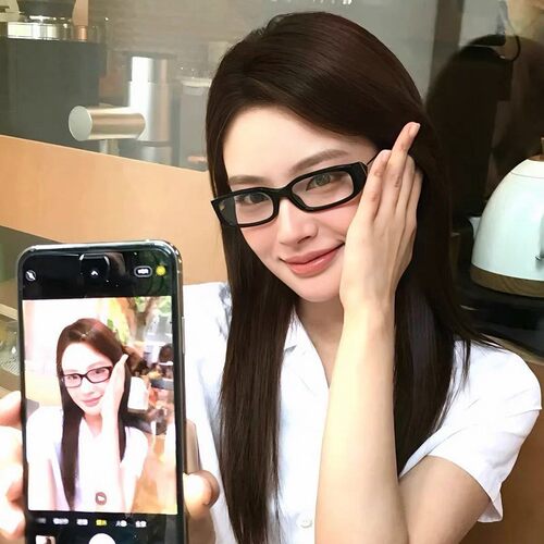 徐若晗同款复古方形黑框眼镜女小框素颜时髦高级感小脸配近视镜架