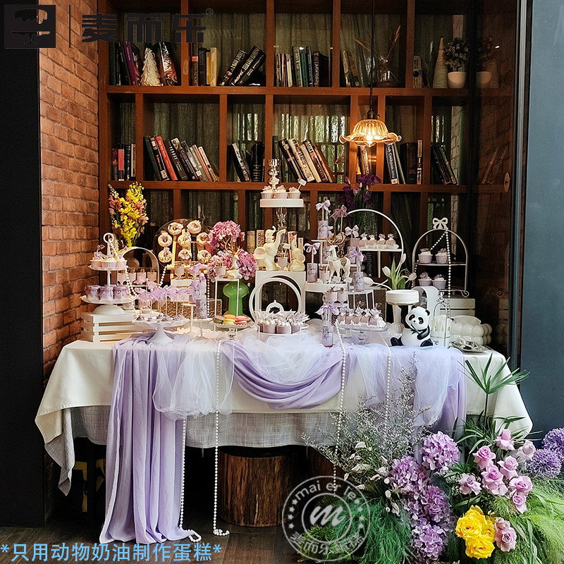 北京婚礼甜品台定制蛋糕生日宝宝年会派对企业茶歇户外森系婚庆