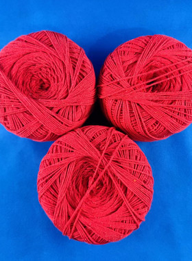 红色棉绳线1.5/2毫米彩色编织棉绳工艺品绳大红色手工diy编织线