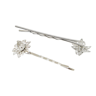 【现货】欧美广东BB夹花朵金属头饰发饰配件刘海儿发夹一字边夹