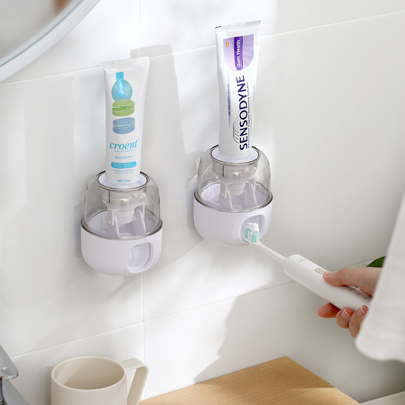 全自动挤牙膏器壁挂式儿童挤牙膏神器手动挤压器按压牙刷置物架