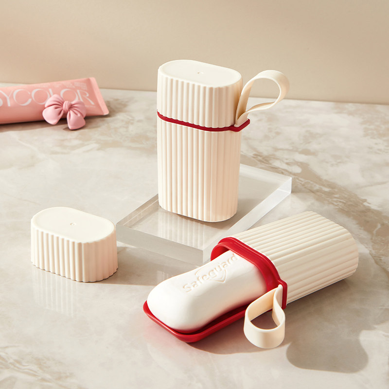 便携香皂盒双层带盖密封肥皂盒