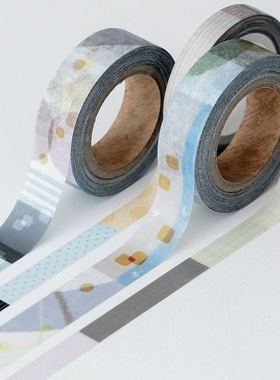 韩国正版hosil波点基础款胶带分装韩系盐系手帐素材装饰ins风清新