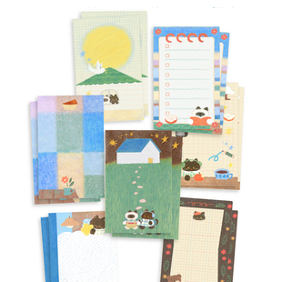 被窝叙事诗m5内页便签分装韩系盐系手帐素材禾盐手绘风可爱房子