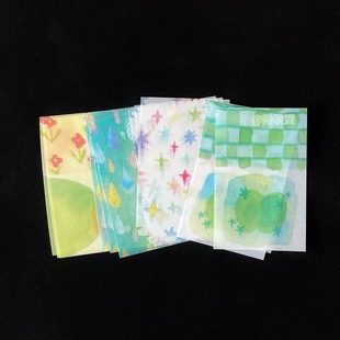 超好看陆秋葵硫酸纸便签分装韩系盐系彩色拼接手帐素材装饰基础款