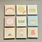 豆包手帐铺可爱mini便签分装 韩系盐系手帐素材ins风可爱甜点饭团