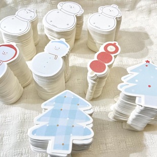 画着玩儿可爱糖葫芦异形便签分装韩系盐系手帐素材装饰雪人圣诞树