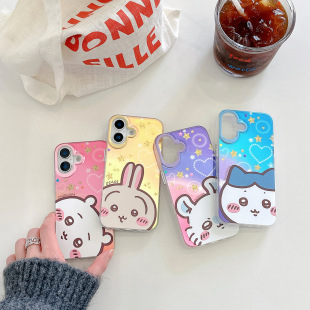 iphone17promax吉伊卡哇Chiikawa小八Hachiware飞鼠乌萨奇Usagi渐变air手机壳适用苹果16plus保护壳13小米15