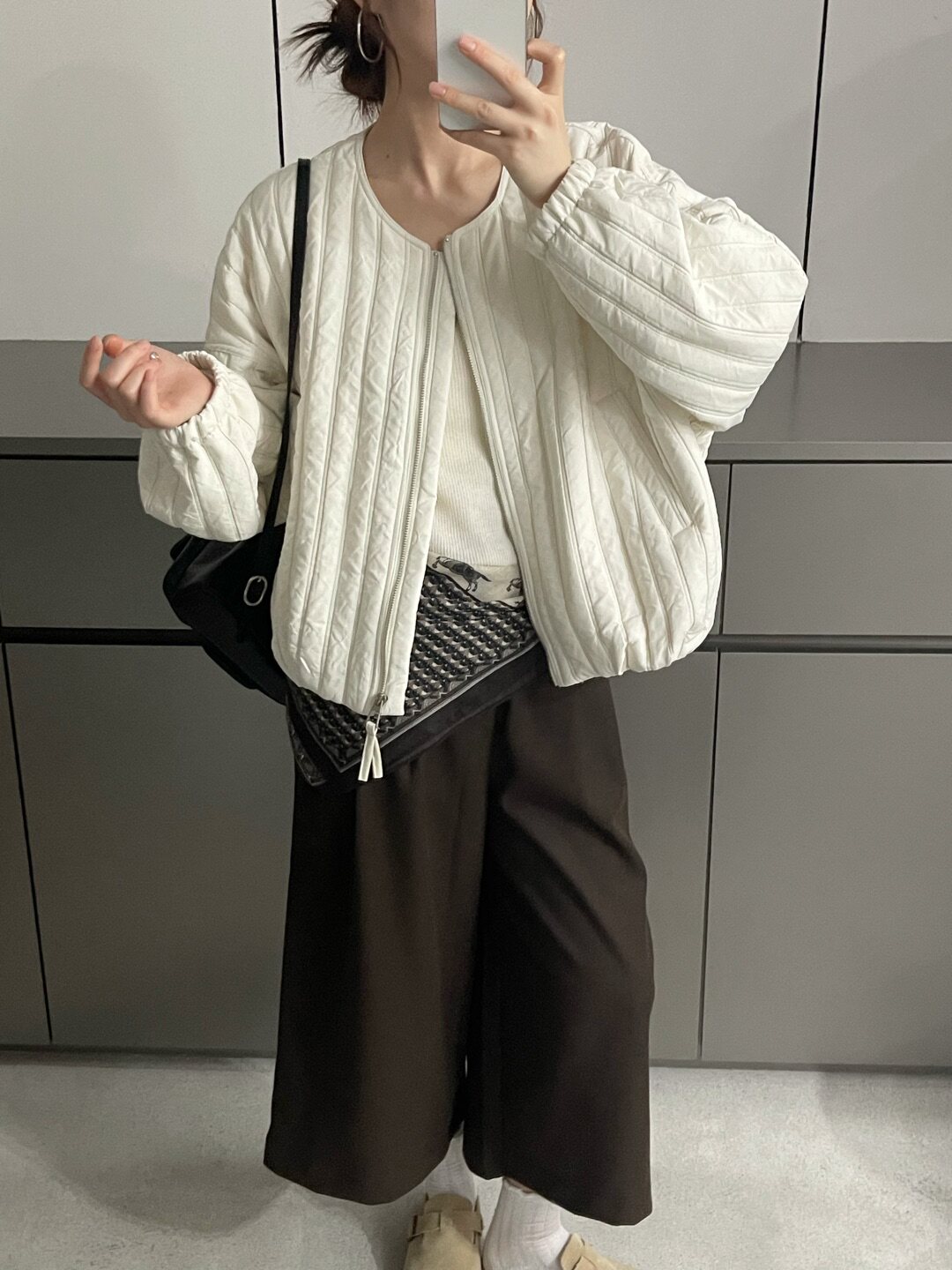 韩系高级感圆领轻薄棉衣棉服女冬季2025新款宽松保暖短款夹棉外套