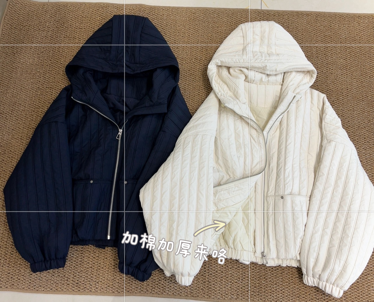 2025秋新款韩版时尚百搭显瘦连帽棉衣棉服女宽松保暖短款夹棉外套