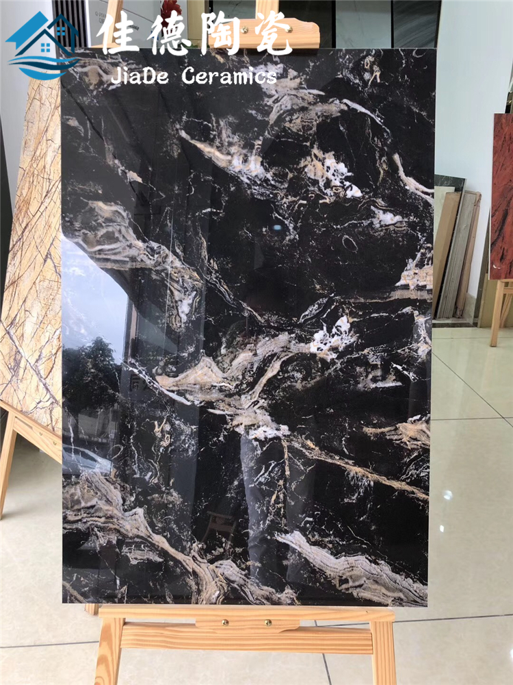 深啡网黑白根波导线大理石瓷砖